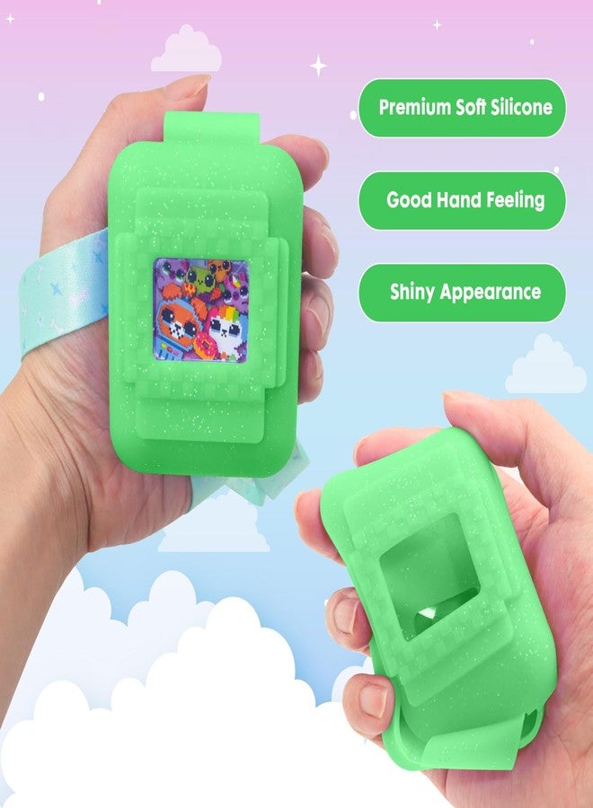 JAYOBGO Silicone Cover Case for Bitzee Interactive Toy Digital Pet, Silicone Protective Case for Bitzee Virtual Electronic Pets, Digital Pet Case Accessories for Bitzee with Lanyard (Case Only) (Green) - Image 5